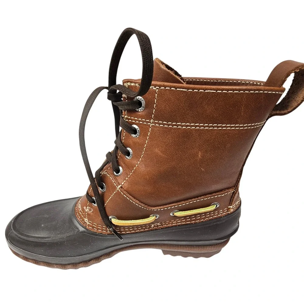 Sperry Top-Sider Mens Avenue Duck Boots Brown Black Waterproof STS13457 Size 11M